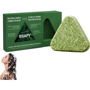 Athem BSAPY Shampoo Solido Anticaduta, Shampoo Solido al Rosmarino con Ginseng, Polygonum e Biotina, Shampoo Vegetale Rinforzante per Tutti i Tipi di Capelli, Senza Solfati (1 PC)