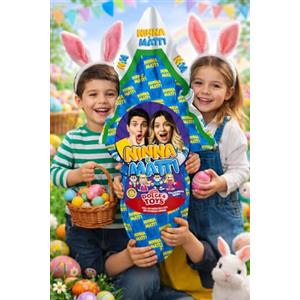 Generico Uovo di Pasqua 150g Cioccolato al Latte con Sorpresa Ispirata a Ninna e Matti Edizione 2026 Idea Regalo per Bambini Confezione Colorata con Gadget Esclusivo e Grafica Ufficiale da Collezione