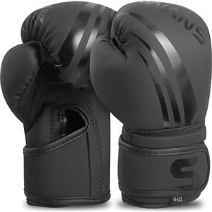 SAWANS Guantoni da Boxe per Bambini Allenamento MMA Ragazzi Ragazze 2 Oz, 4 6 Oz Sparring Kickboxing Sacco da Boxe Muay Thai Fighting Youth Junior Miglior Regalo per Bambini (Nero, 4 OZ)
