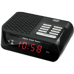 Trevi RC 827 D Radiosveglia Digitale con Radio FM PLL, Due Sveglie e Spegnimento Programmabile, Funzione Snooze, Nero