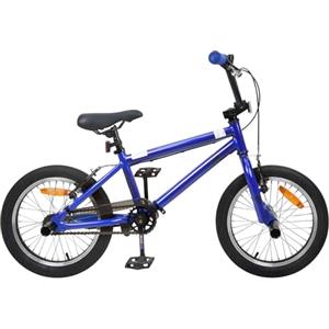 Ordellia Bicicletta BMX da 20 pollici, per bambini dai 9 anni, telaio in acciaio blu scuro, sedile e manubrio regolabili, freno a trazione lineare, con catarifrangenti, per il tempo libero