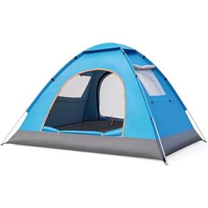 Hingue Tenda da campeggio per 3-4 persone, impermeabile, ultraleggera, antivento, automatica, per 2 persone, tenda a cupola per spiaggia, attività all'aperto, viaggi, escursionismo, pesca