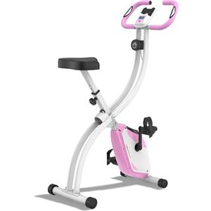 Ultrasport F-Bike 150B, bici da allenamento, training computer LCD, cyclette pieghevole, peso massimo utente 110 kg, misurazione della frequenza cardiaca, 8 livelli di resistenza, porta asciugamani