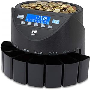 ZZap CS20+ Contamonete automatica in EURO - Macchina conta-denaro, Macchina conta-soldi