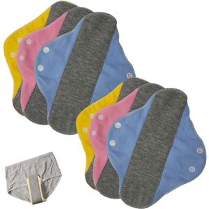 CZlinOduMMX 6 Salvaslip Lavabili, Assorbenti In Cotone Lavabili, Salvaslip Riutilizzabili, Salvaslip In Cotone, Assorbenti Femminili Lavabili, Adatti Alle Donne, Progettati Appositamente Per Il Ciclo Mestruale