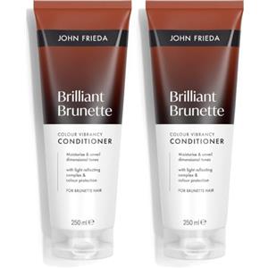 John Frieda Brilliant Brunette - Shampoo per migliorare la luminosità | Intensifica il colore castano e dona luminosità | Protegge e sigilla il colore | Capelli castani naturali o tinti | 250 ml