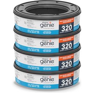 Diaper Genie Essentials - Confezione da 4 sacchetti di ricarica (1280 ct)