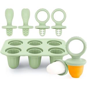 Aonveki Stampi per Ghiaccioli Bambini, Mini Stampi per Gelato con Bastoncini, Formine Ghiaccioli in Silicone senza BPA, per Stecco al Cioccolato Sorbetti Budino