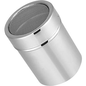HERCHR Setaccio Farina in Acciaio Inox con Coperchio, Spargi Zucchero a Velo e Cacao per Caffè, Spezie, Cioccolatini, 6 x 7,8 cm / 2,4 x 3,1 pollici