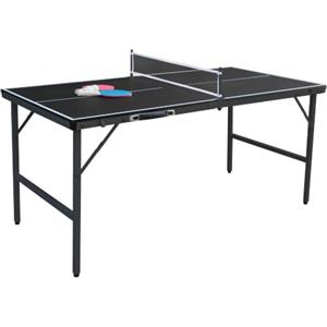 COSTWAY Tavolo da Ping Pong Pieghevole da Esterno ed Interno (Nero)