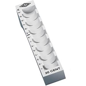 Wedo 160702037 Colonna Contamonete, Euro 0.20, 70 Monete, Grigio