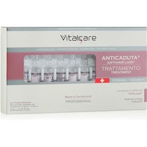 Vitalcare | Swiss - Trattamento Anticaduta Donna, Energizzante, Ristrutturante, con Complesso di Molecole Follicusan, 10 Fiale Anticaduta Capelli Donna da 6 ml, con Pratico Dosatore