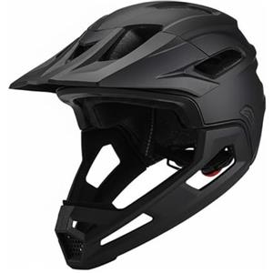 TISHITA Casco Protettivo Integrale per Adulti, Mentoniera Removibile | Casco Motocross Ventilazione Efficace, Costruzione PC, Adatto a Ciclismo Downhill, Bici e Montagna