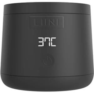 LIINI 4.0 PRO scaldabiberon con batteria, 75 W, nero - IP66 resistente alla polvere e ai getti d'acqua, 4 livelli 37/40/45/50°C, batteria 15.000 mAh, in viaggio e a casa, cavo in alluminio USB-C da
