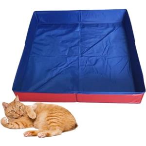 Lanmijia Piscina per Cani Piccoli 50x50x10cm, vasca da bagno in PVC portatile per cani, Vasca Da Bagno Antiscivolo E Non Gonfiabile, contenitore durevole per lavaggio animali per Bagnoe Riporre Gli Oggetti