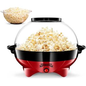 Gadgy Macchina per Popcorn Retrò 5 L 800W Antiaderente Rossa