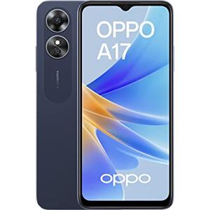 Oppo A17 - Smartphone 4G, 4 GB Ram e 64 GB, doppio sensore fotografico da 50 MP, 5 MP frontale, schermo LCD da 16,7 cm, 60 Hz, batteria da 5000 mAh, nero
