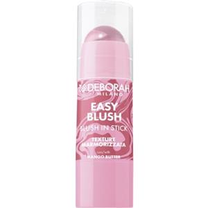Deborah Milano, Easy Blush Stick, 01 Rose, con Burro di Mango, Texture Marmorizzata