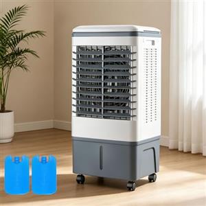 JGJSQYY Condizionatore Portatile Senza Tubo con Telecomando, Raffreddatore d'Aria Grande Serbatoio da 30 L, Timer da 7.5 Ore,3 velocità, per Stanza, Casa, Ufficio(Remote)