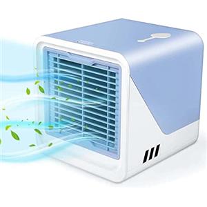 XJKH Ventilatore condizionatore d'aria portatile, raffredda casa, ufficio o camera da letto con ventola di raffreddamento silenziosa da scrivania e umidificatore - aria condizionata mobile evaporativa