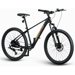 SPATIAL Mountain Bike, bici da ciclismo da esterno da 24/26/27,5/29 pollici, 21/8 velocità | Doppi freni a disco, sedile ergonomico regolabile per uomini, donne (nero, 27.5 Pollici)