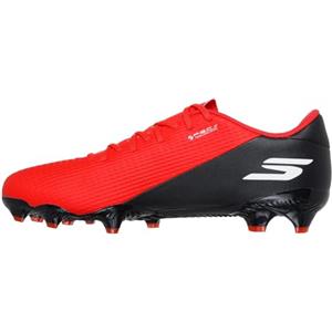 Skechers SKX_2 Academy FG - Scarpe da Calcio da Uomo, Leggere, con Tacchetti da Calcio, Colore Rosso Sintetico/Finiture Nere, Taglia 40