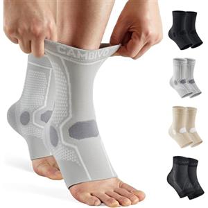 CAMBIVO Cavigliera Sportiva per Distorsione, Cavigliera Ortopedica, Fascia Elastica Caviglia con Graduata Compressione, Tutore Caviglia per Sport, Fascite Plantare, Tendinite di Achille e Artrite