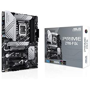 ASUS PRIME Z790-P D4 Scheda Madre Gaming ATX, Intel Z790, LGA1700, DDR4, PCI 5.0, Realtek 2.5Gb Ethernet, Realtek 7.1, 3xM.2, 4xSATA 6GB/s, Aura Sync RGB, Nero