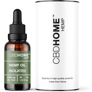 CBD HOME Olio di Semi di Canapa Isolated 10% - 30 ml - Base di Cocco e Semi di Canapa Biologici - Spremuto a Freddo - Senza Additivi né Solventi - 100% Vegetale - Certificato Biologico UE