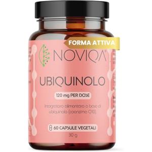 NOVIQA Coenzima Q10 Ubichinolo ad Alto Dosaggio 60 Capsule Vegetali Made in Italy