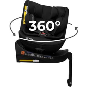 KidsZone Seggiolino Auto 0-36 kg Isofix Girevole 360° - 0-12 anni Gruppo 0/1/2/3 40-150 cm i-Size - Schienale Reclinabile In 8 Posizioni, Regolazione Del Poggiatesta (24 Cm)
