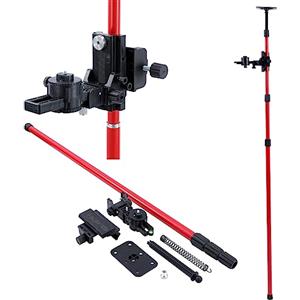 TOPWAY Asta Telescopica per Livella Laser 115-300 cm Regolabile Altezza Estensibile dal Pavimento al Soffitto con Supporto e Borsa in Nylon