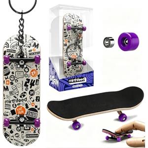 Danbghyuo Mini Skateboard Da Dita, Rosso Festa Compleanno Fingerboard con Accessori per Skateboard Mini per Trucchi e Stunt per adulti, ragazzi, bambini e principianti… (Graffiti violet)