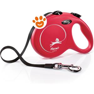 Ferribiella Dog Guinzaglio Flexi Classic Fettuccia Rosso - fino a 15 kg