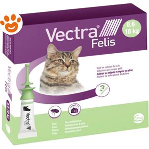 Ceva Cat Vectra Felis (0,6-10kg) - Offerta [PREZZO A CONFEZIONE] Quantità minima 6, Confezione da 3 Pipette
