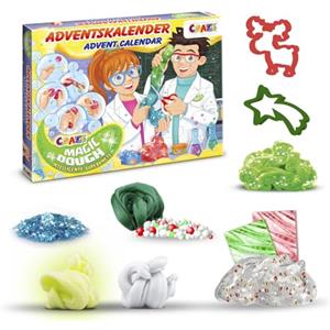CRAZE Calendario dell'avvento Magic Dough di Craze - Calendario dell'avvento con Pasta modellabile, 24 Grandi sorprese con Pasta modellabile per Bambini