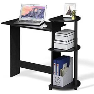 Furinno Compact Scrivania per Computer, Legno, Nero (Americano/Black), 39.62 x 99.06 x 85.34 cm