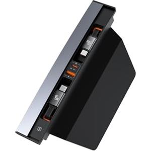 Baseus Hub USB 45W per Tesla Model Y e Model 3 2021 2022 2023, Caricabatteria Auto Multiporta 4 in 1, Docking Station con Hub Estraibile e Cavo di Ricarica Rapida, Accessori Model 3 e Model Y