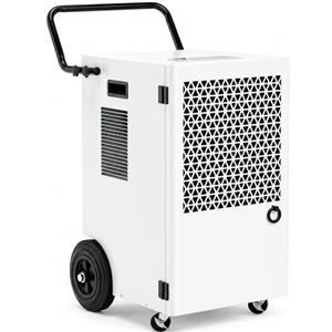 Megonia Deumidificatore Professionale Commerciale 120L: Deumidificatore Professionale Scarico Continuo Tubo 2m R290 Compressore 300m²/600m³ per Magazzino Garage Officina Cantina Lavanderia Deposito
