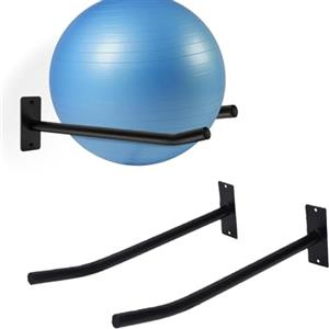 Asixxsix Portapalle per Esercizi, Portaoggetti per Palle da Yoga in Ferro e Metallo, Supporto per Display per Palle di stabilità per Montaggio a Parete, Portapalle Mediche per Garage per (Black)