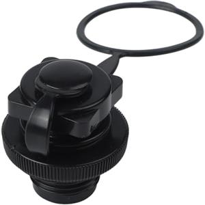 FortunateSweet Coperchi per valvole gonfiabili per canoa kayak e canoa - Tappo antipolvere con filettatura a vite, 22 mm, in PVC, nero, 2 pezzi (1 pezzo)