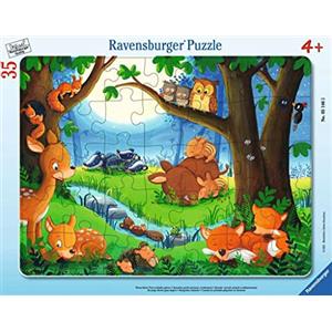 Ravensburger Puzzle per bambini Ravensburger - 05146 When small animal go to sleep - puzzle a cornice per bambini dai 3 anni in su, composto da 35 pezzi