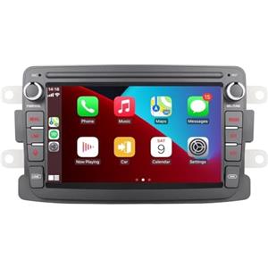 LXKLSZ Autoradio compatibile con CarPlay wireless/Android Auto per Renault Dacia Duster Sandero Logan Captur Symbol Dokker con touch screen IPS/Bluetooth/Mirror Link/FM/AM/USB