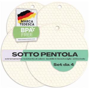 NetroxHome Set di 4 sottobicchieri in silicone - estremamente resistente al calore e senza BPA, antiscivolo, sottobicchieri per pentole, teiere e padelle-Base In Silicone Per La cucina-Sottobicchieri