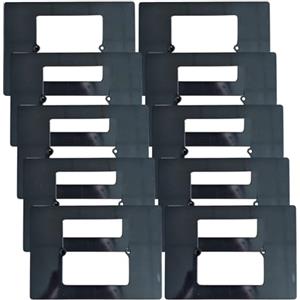 A2ZWORLD 10 Kit Placca Adattatore 503 a 502 Nero, Convertitore 503 a 502, Supporto Riduttore Slim 3.5mm, Per Installazione Termostati Smart o Moduli Quadrati 86x86, Vite Incluso