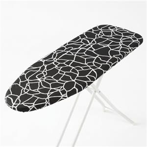 Umiin Copriasse da Stiro 140x45 cm, Fodera Universale Elastica e Spessa in Cotone con Imbottitura Feltro 6 mm, Bianco e Nero