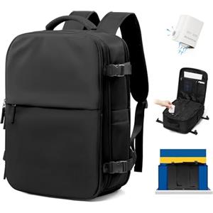 SEAFEW Zaino Ryanair 40x30x20 Sottovuoto Bagaglio a Mano Donna Zaino da Viaggio 40x30x20 Wizzair Borse da Cabina per Easyjet Uomo per Laptop 14 Pollici Trekking Casual Daypack,C01-Nero