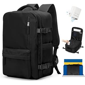 SEAFEW Zaino Easyjet Sottovuoto Bagaglio a Mano Donna Zaino da Viaggio Borse da Cabina per Easyjet Uomo per Laptop 15.6 Pollici Trekking Casual Daypack,G01-Nero