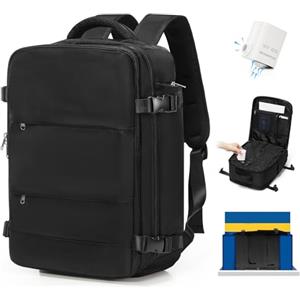 SEAFEW Zaino Ryanair 40x30x20 Sottovuoto Bagaglio a Mano Donna Zaino da Viaggio 40x30x20 Wizzair Borse da Cabina per Easyjet Uomo per Laptop 14 Pollici Trekking Casual Daypack,A01-Nero