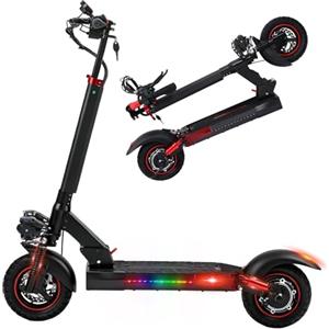 Tysqum Monopattino Elettrico Adulto Pieghevole, Velocità Max 25 km/h, Autonomia 30-40 km, Pneumatici Off Road 10, Batteria 48V 15Ah, Doppio Freno a Disco, Portata 150 kg, Monopattino Elettrico Potente IPX5